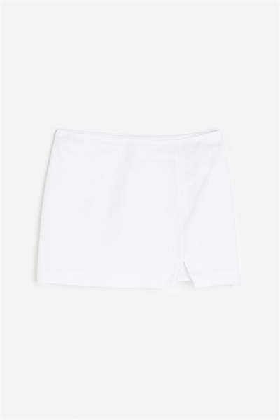 Мини-юбка из льняного бленда 1158879002