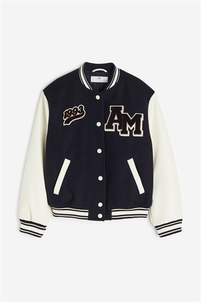 Бейсбольная куртка с аппликациями 1221692001