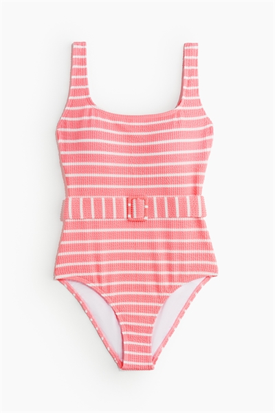 Купальник-лодочка в полоску 1280334001
