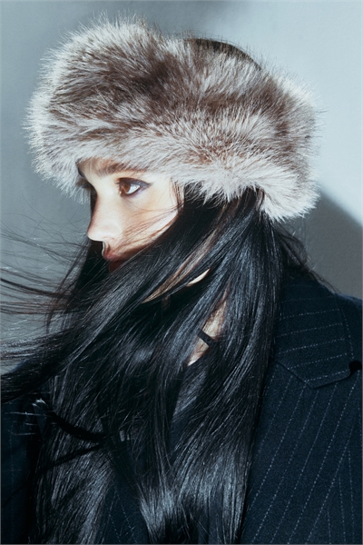 Повязка на голову из мягкого искусственного меха 1303073004