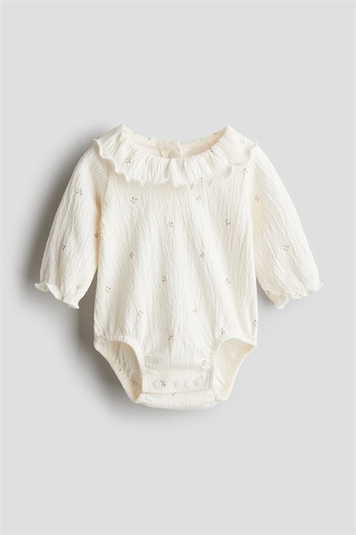 Боди с воротником из мятого трикотажа 1251819002