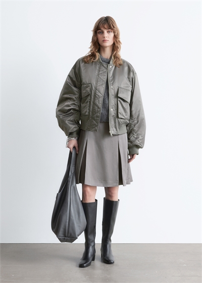 Куртка-бомбер с подкладкой 1315977002