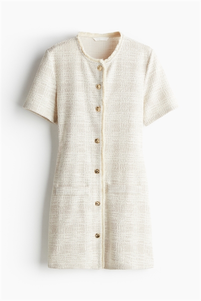 Платье из фактурного джерси с пуговицами спереди 1263865001