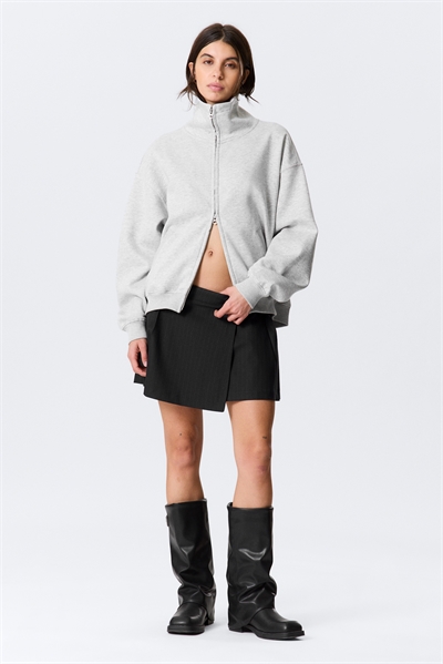 Свободный кардиган на молнии с воронкообразным вырезом 1267037003