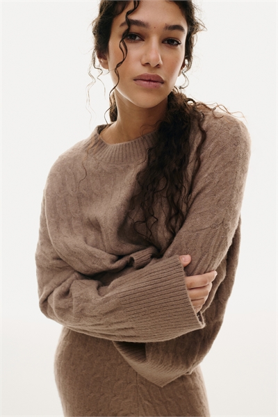 Вязаный джемпер с узором 1295480005