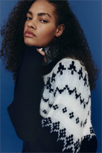 Джемпер жаккардовой вязки 1305906002