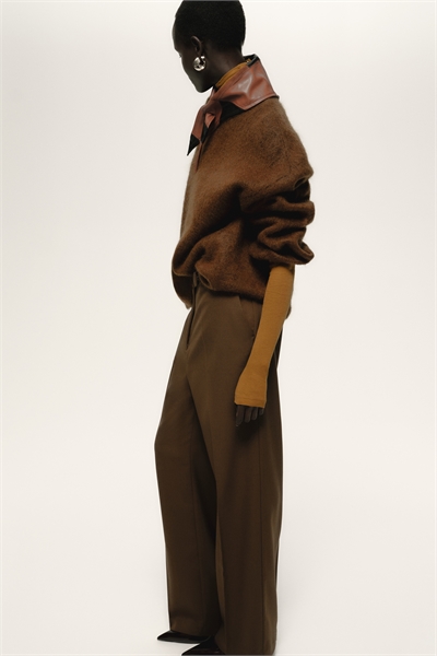 Приталенные брюки с высокой талией 1311348003