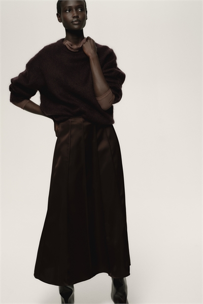 Атласная юбка А-линии 1312174001