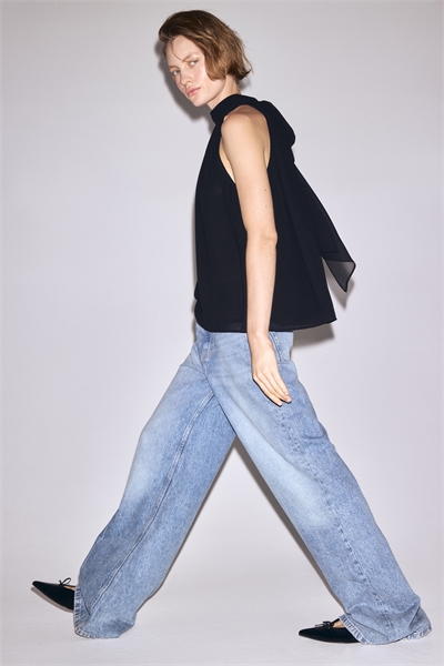 Топ с воротником-шарфом 1315389003