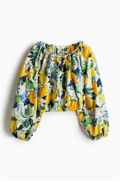 Блузка с воздушными рукавами 1229220003