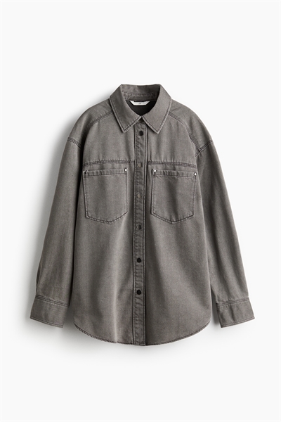 Свободная джинсовая рубашка 1241804002