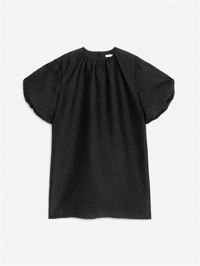 Жаккардовое платье с рукавами-баллонами 1262029001