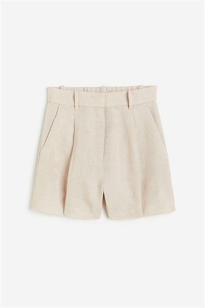 Шорты-бермуды из льняного бленда 1154469004