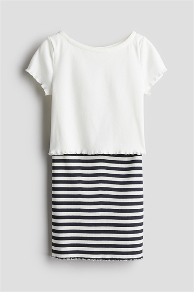 Комплект из 2 частей из ребристого трикотажа 1241887001