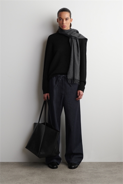 Джинсовые брюки с завязками 1315403002