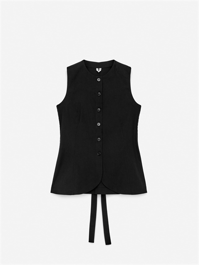 Жилет из льняной ткани 1229950002