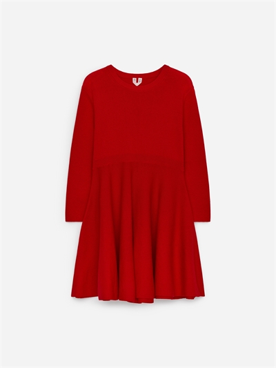 Трикотажное платье из хлопка и шерсти 1322713001