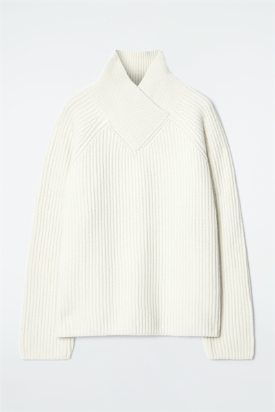 Джемпер из мериносовой шерсти с отложным воротником 1258536003