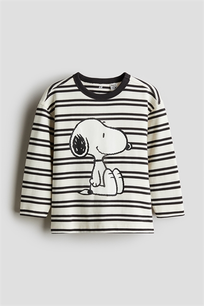 Принтованный топ из джерси с длинными рукавами 1238927001