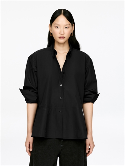 Хлопковая блузка с пеплумом 1316233002