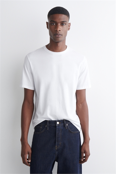 Хлопковая футболка с вырезом горловины 1294698003