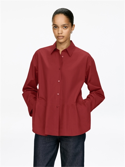 Хлопковая блузка с пеплумом 1316233001