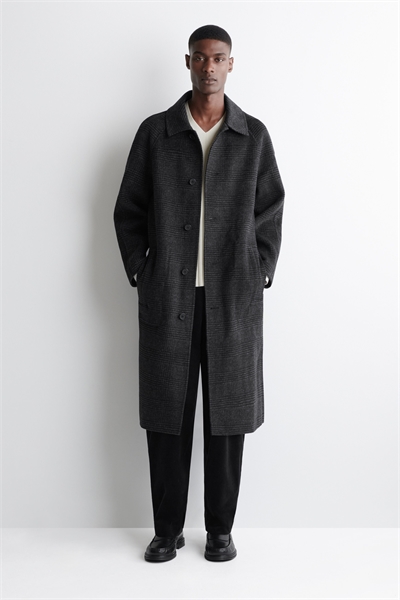 Двустороннее шерстяное пальто в клетку 1305290001