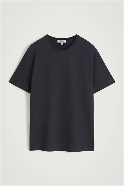 Хлопковая футболка с вырезом горловины 1294698002