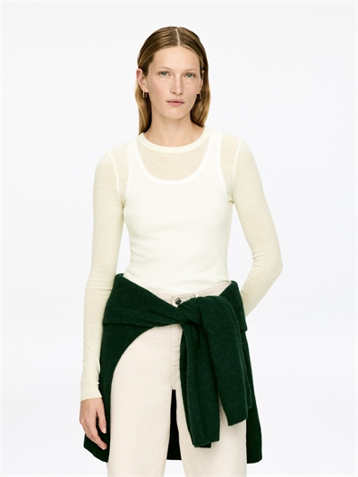 Мериносовый топ с длинными рукавами 0630664061