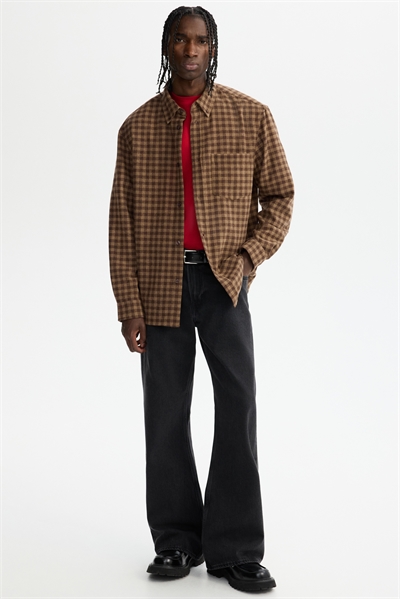 Рубашка из шерстяного бленда с расслабленной посадкой 1305518001