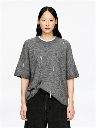 Декорированный трикотажный топ 1314838001