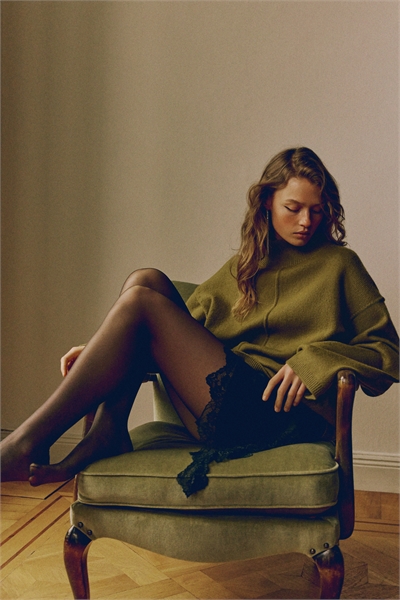 Джемпер с воротником с декоративными швами 1315035002