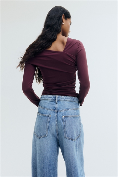 Драпированный топ на одно плечо 1320141002