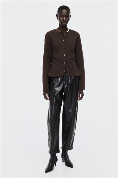 Блейзер из скубы без воротника 1320295002