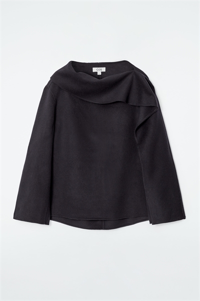 Асимметричный топ из шерсти с двойной лицевой стороной 1256717001