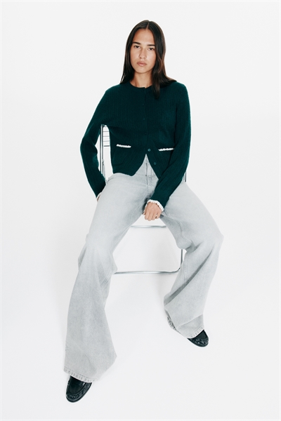 Кардиган из кабельной вязки 1314582003