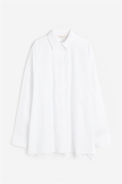 Блузка из льняной смеси с кружевом на спине 1183532001