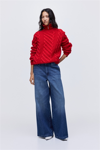 Суперширокие высокие джинсы 1310143002