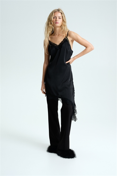 Платье из атласа с кружевной отделкой 1331167001