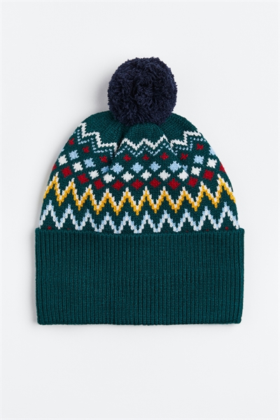 Шапка-бини из жаккардового трикотажа 1123316001