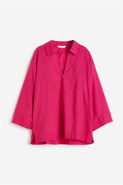 Рубашка-поповер из льняного бленда 1143708003