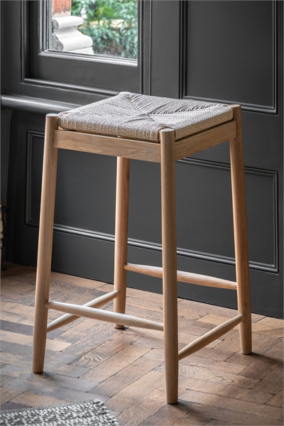 Деревянный табурет с веревкой 1312828001