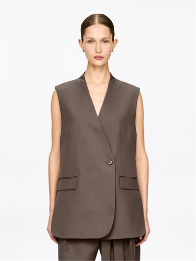 Приталенный жилет из шерстяной смеси 1317959001