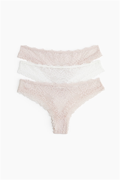 Кружевные трусы-бразильяна из 3 комплектов 1261608003