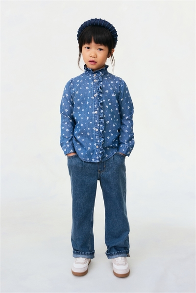 Джинсы с широкими штанинами 1233632001