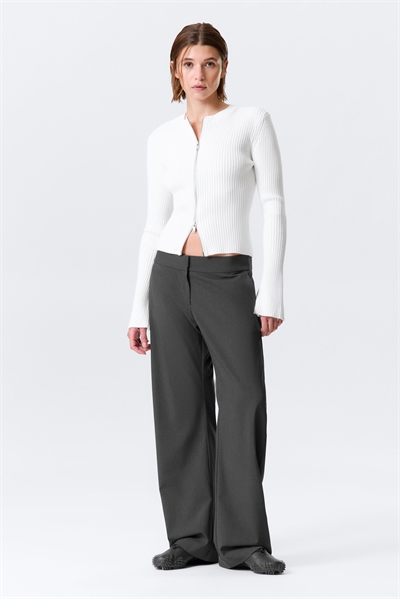 Ребристый приталенный кардиган на молнии 1314970002