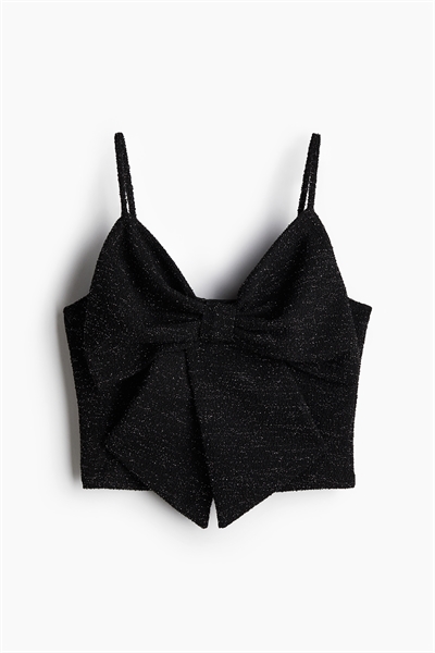 Топ на бретельках с бантом спереди 1264091001