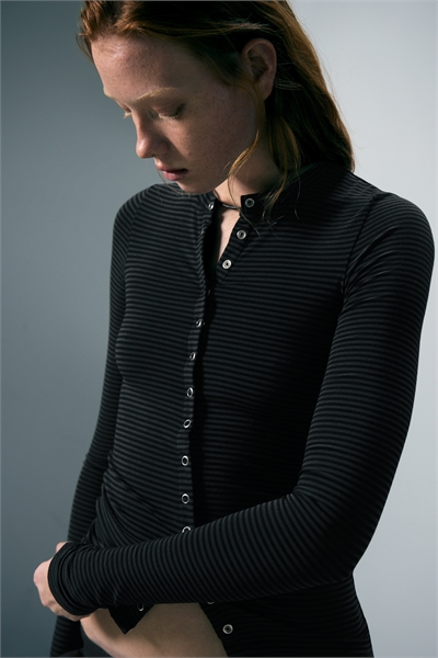 Тонкий кардиган с длинными рукавами и пуговицами 1268633005