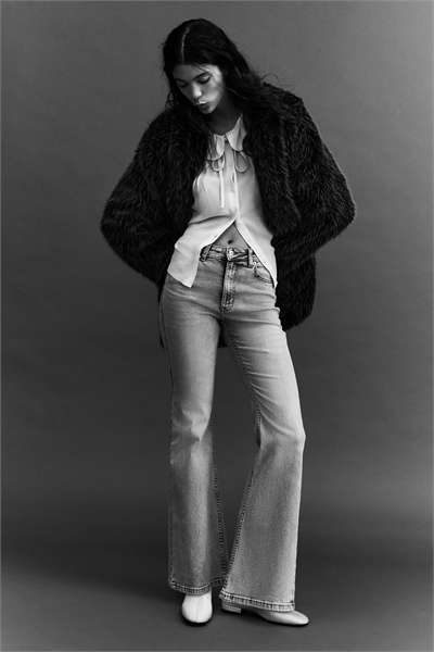 Расклешенные высокие джинсы 1310008004