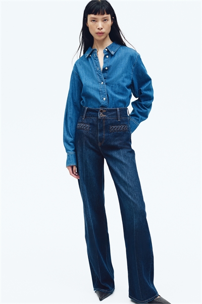 Широкие высокие джинсы 1317128004